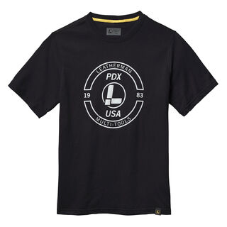 Camiseta de manga corta con sello estampado